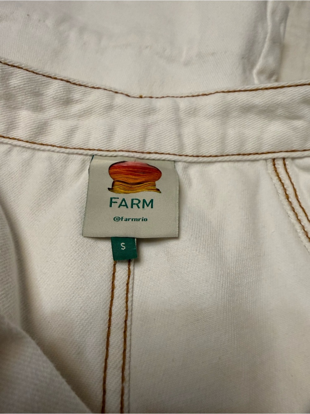 NWOT FARM Rio Cream High-Rise Wide-Leg Pants - Picture 3 of 4